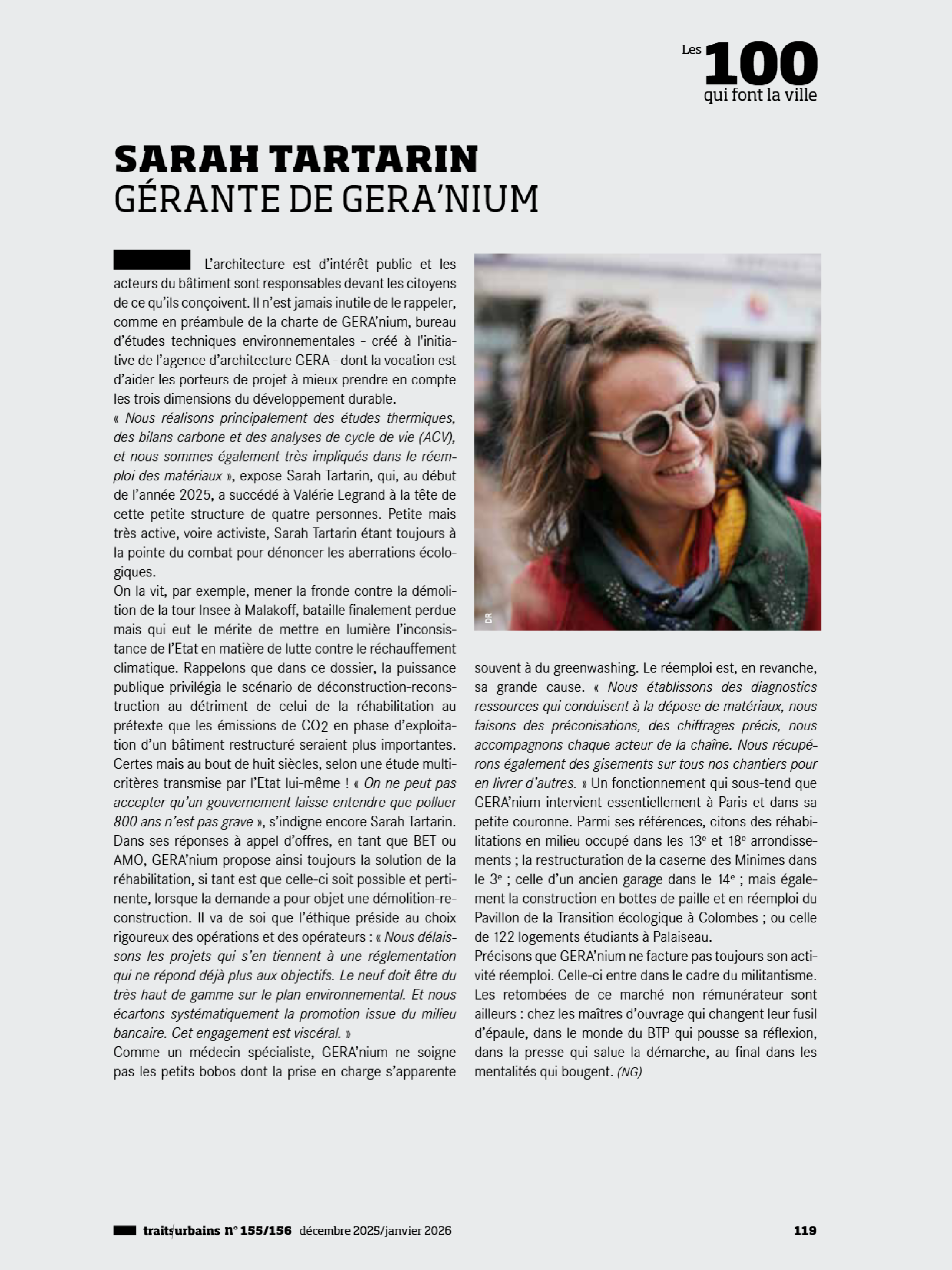 Première partie de l'article Traits Urbains en version image